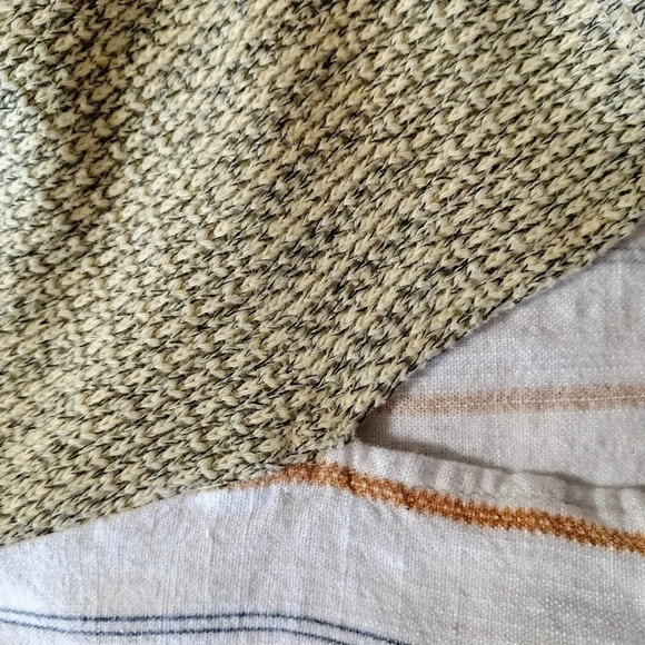 Hummingbird Sz Med Short Sleeves Boho Mix Pattern Tie Waist Top Flutter Sleeves - Picture 7 of 7